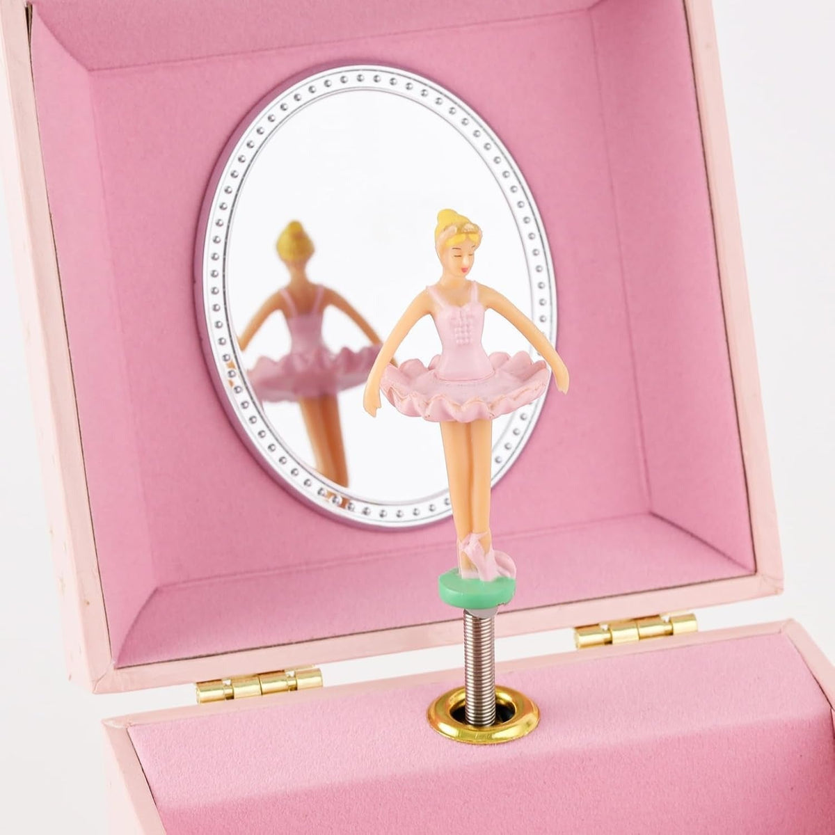 Boîte À Bijoux Musicale Danseuse Ballerine Avec Miroir