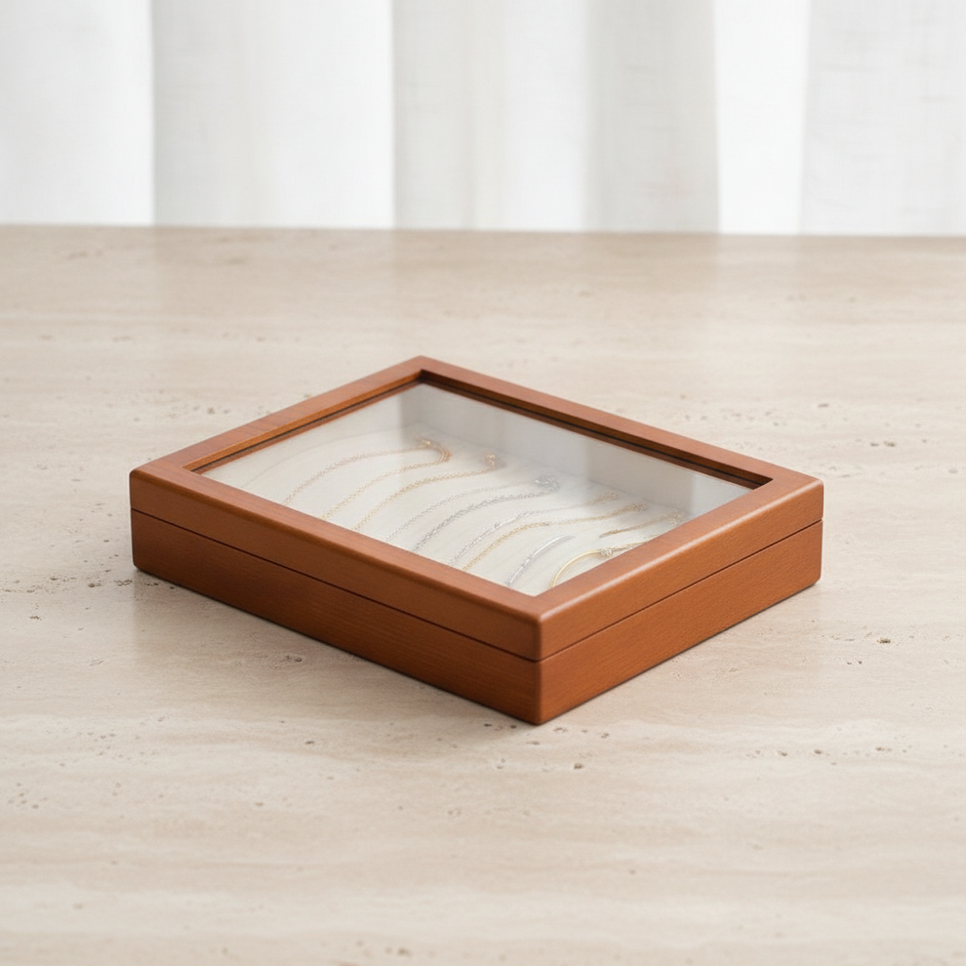 produit fermé sur table en travertin
