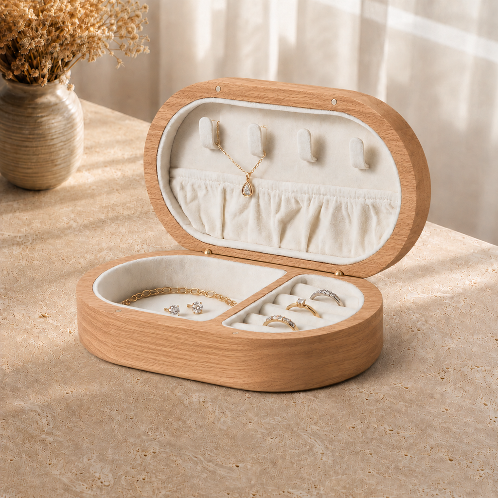 Boîte À Bijoux Coffret Bois Voyage