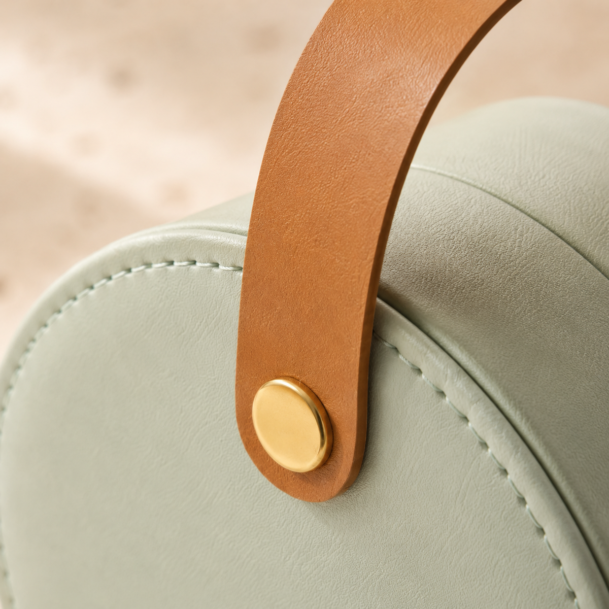 Boîte À Bijoux Ronde Voyage Cuir