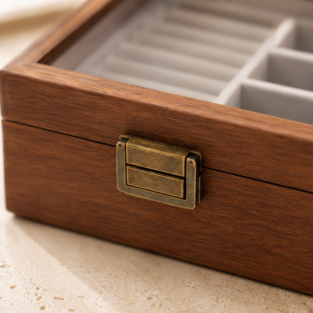 Boîte À Bijoux Coffret Bois Double Plateau