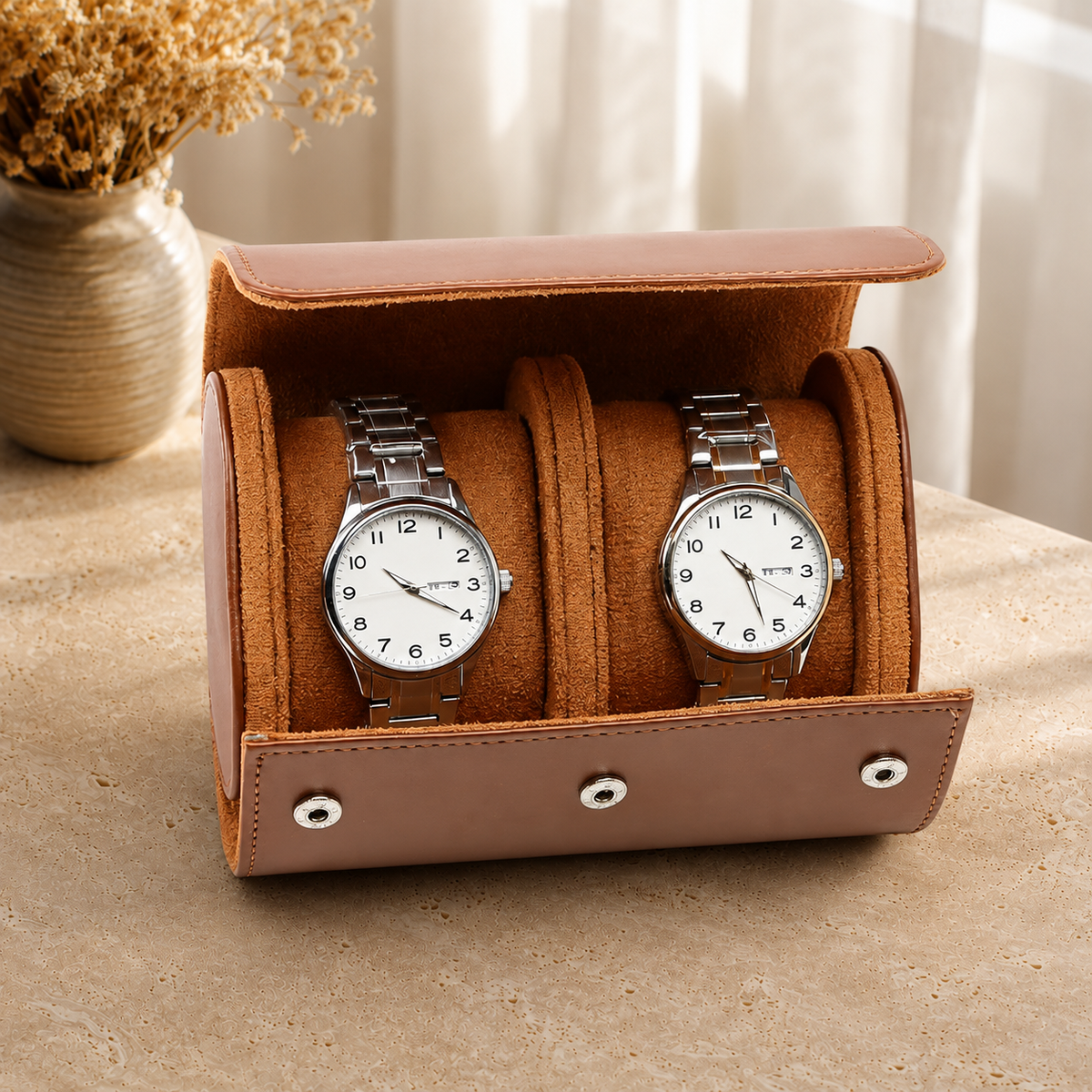 Boîte À Montre Étui Cuir Nomade