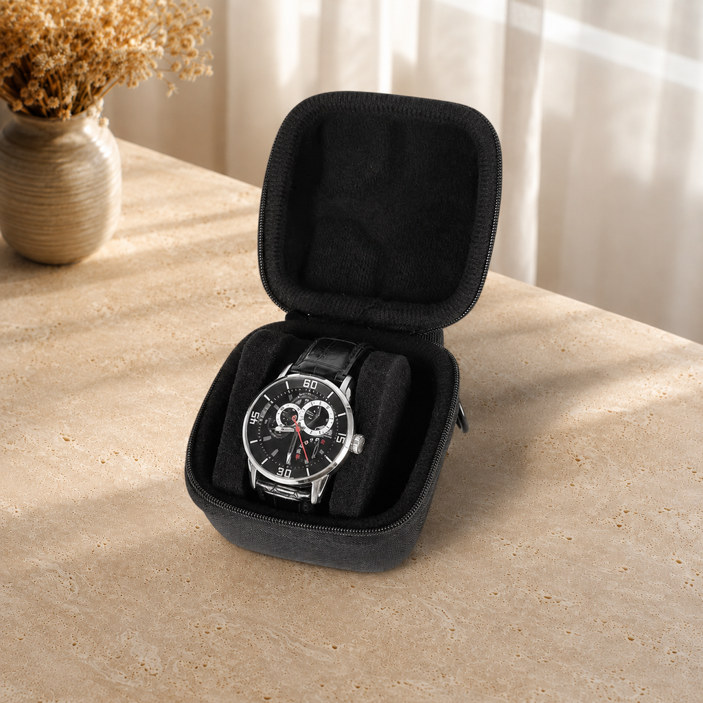 Étui à Montres De Voyage Noir