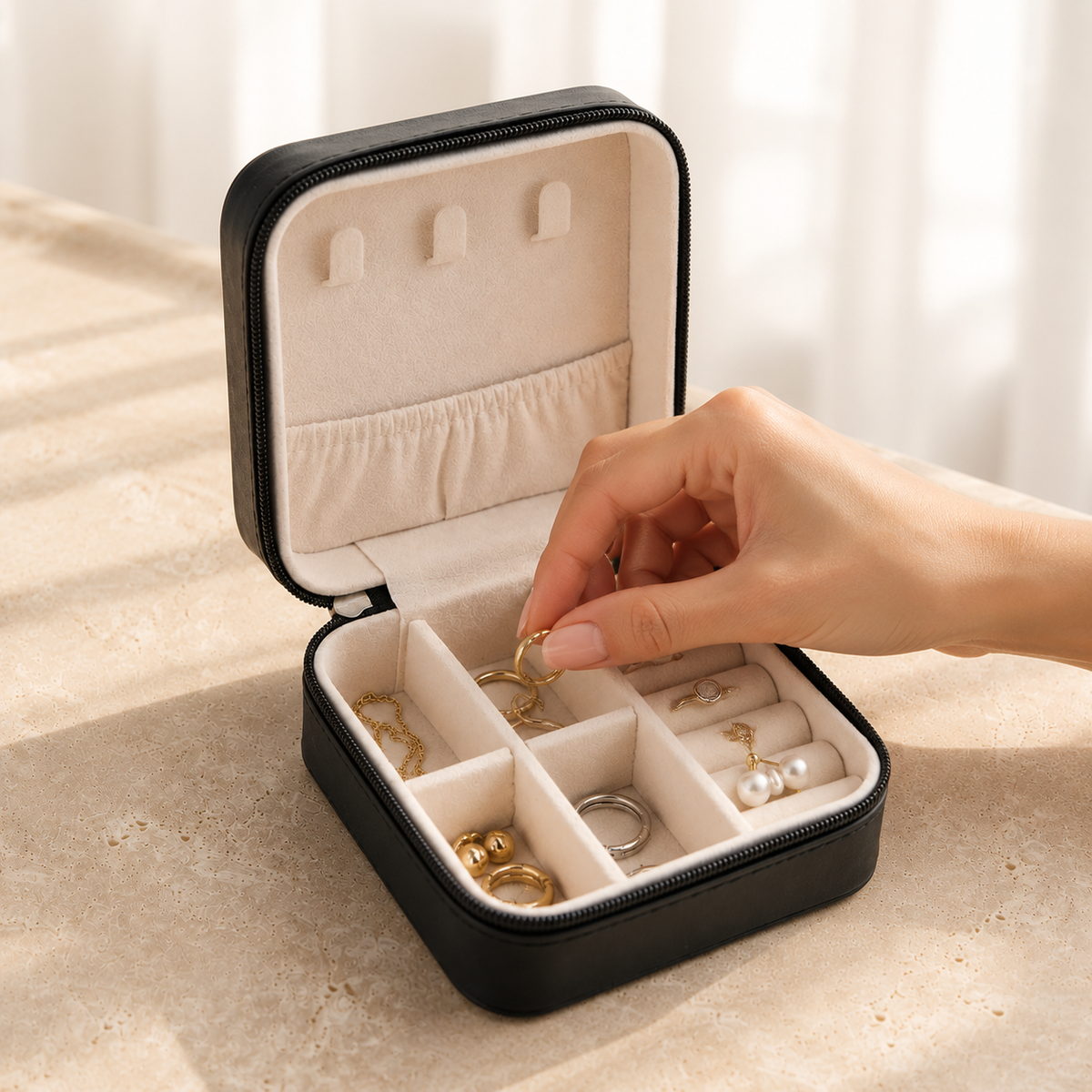 Petite Boîte À Bijoux Voyage Compacte