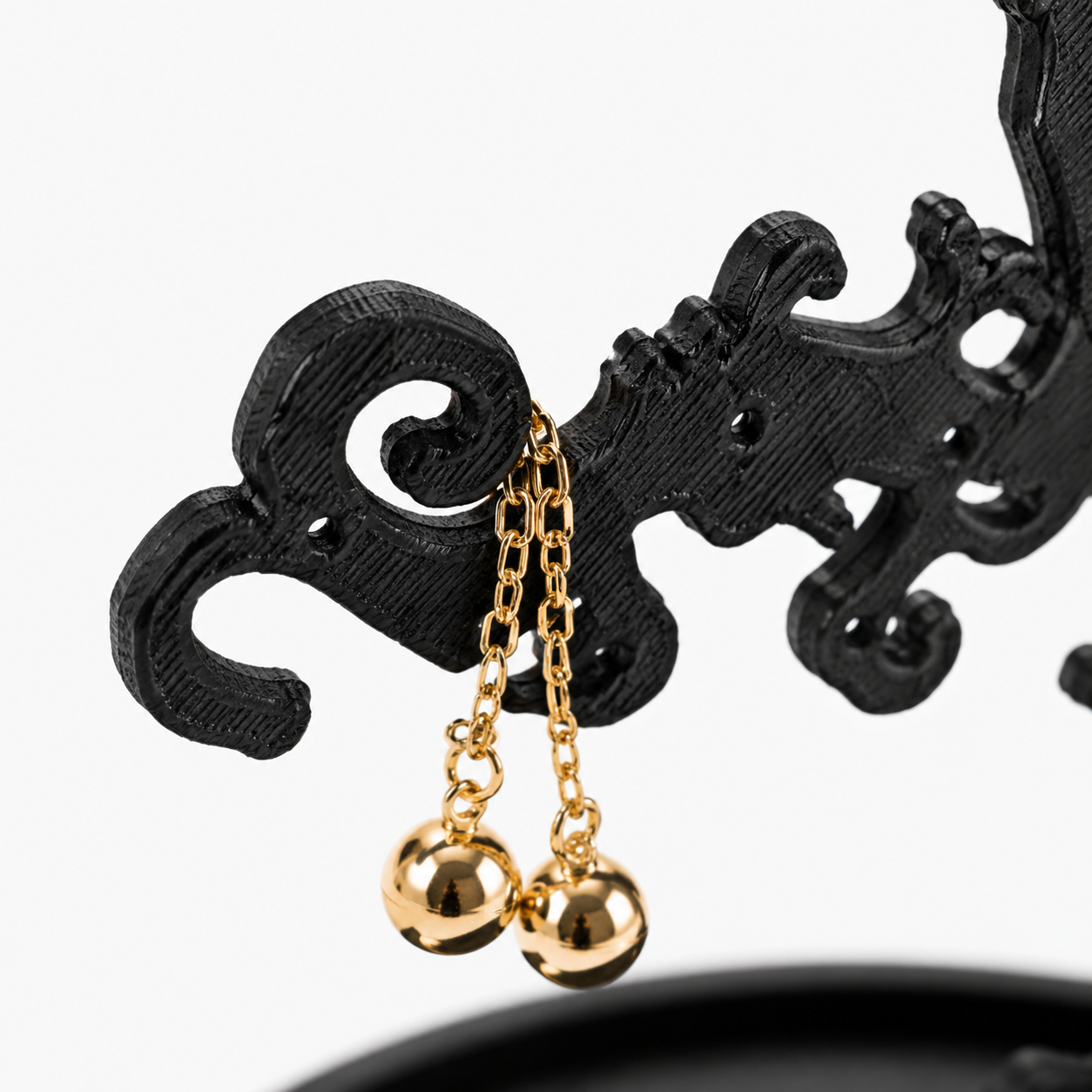 detail macro studio de Porte Bijoux Chat Noir Gothique Image