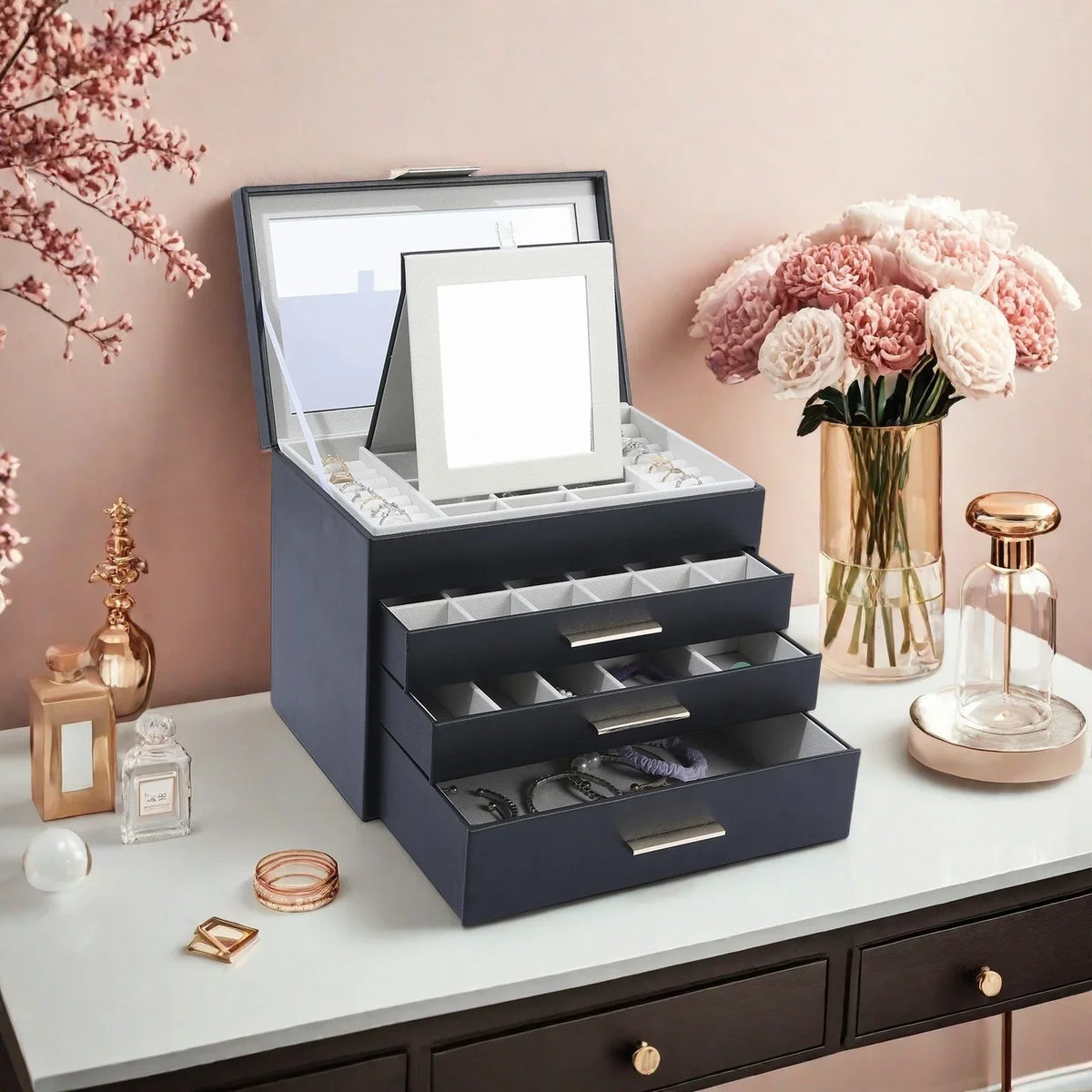 Boîte À Bijoux Avec Mirroir