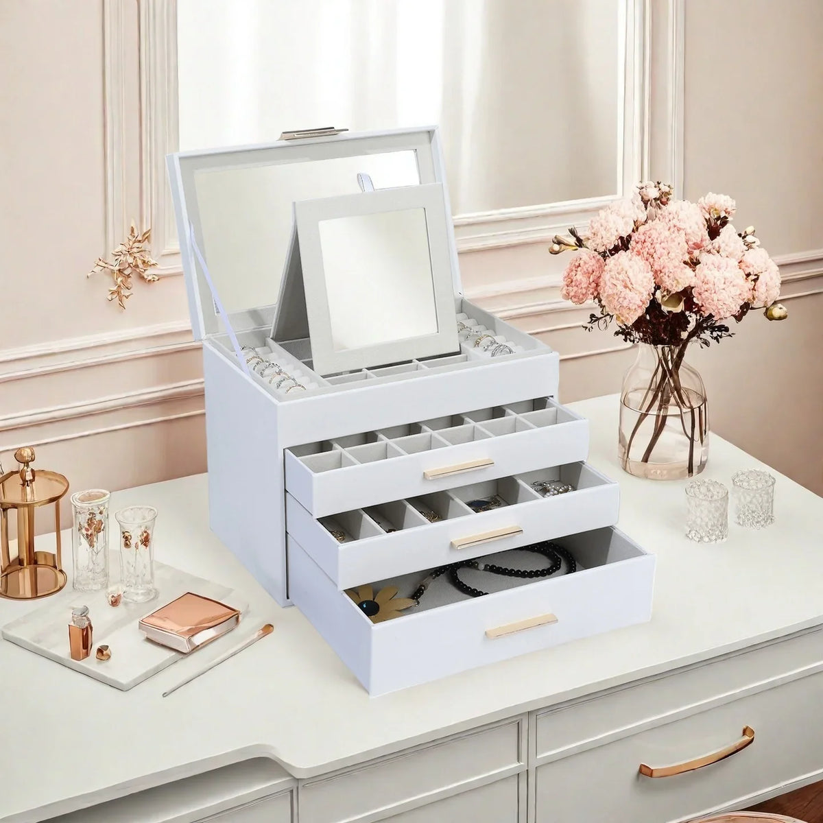 Boîte À Bijoux Avec Mirroir
