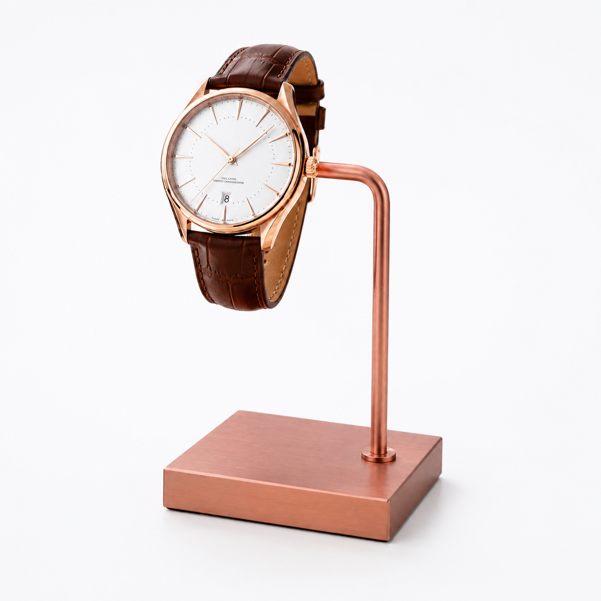Support À Montre En Métal vue studio sur fond neutre (Marron) Image